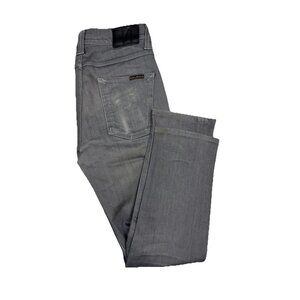 Nudie Jeans Lean Dean Dry Granite Grey Organic Cotton Stretch 30x34 (26 Inseam)